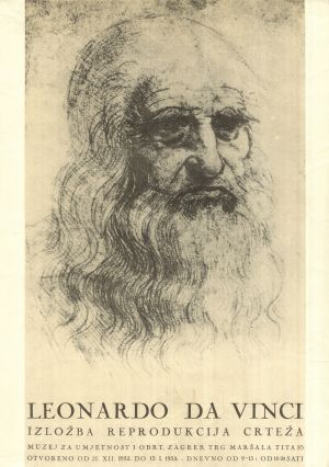 MUO-020466: Leonardo da Vinci izložba reprodukcija crteža: plakat