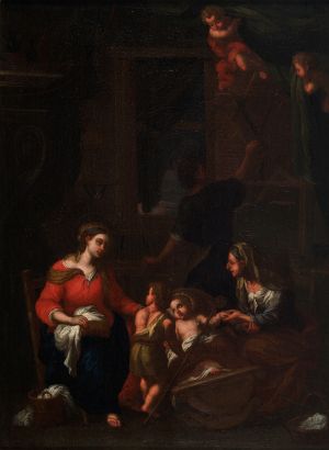 MUO-025627: SUSRET MALOG ISUSA I SV. IVANA KRSTITELJA, MARIJA I SV. ANA: slika