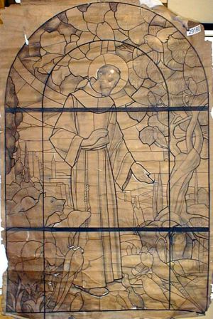 MUO-029160: sv.Franjo: nacrt za vitraj
