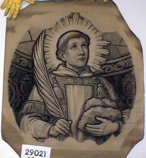 MUO-029021: sv.Stjepan Mučenik: nacrt za vitraj