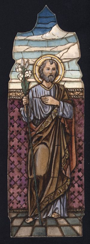 MUO-034602: Sv. Josip i procvjetali štap: skica za vitraj
