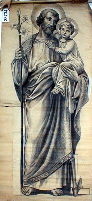 MUO-028734: Sv. Josip, Podsused: nacrt za vitraj