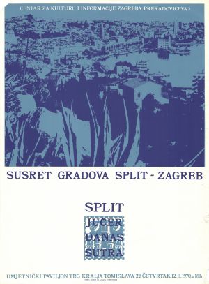 MUO-027466: Susret gradova Split - Zagreb: plakat