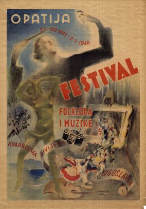 MUO-027031: Festival folklora i muzike: plakat