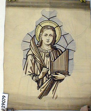 MUO-029079: sv.Cecilija: nacrt za vitraj
