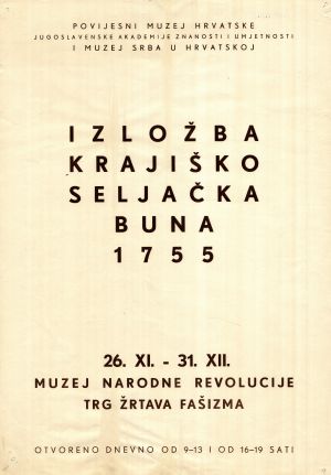 MUO-011010: Izložba Krajiško seljačka buna 1755: plakat