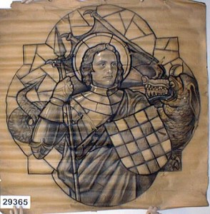 MUO-029365: Sv. Juraj: nacrt za vitraj