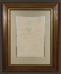 MUO-057233: Skica ženskog kostima za balet Trnoružica: crtež