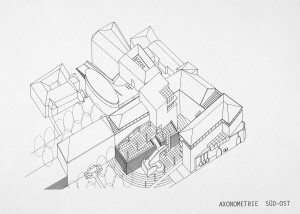 MUO-057468: Stambeni kompleks s trgovačkim prolazom Kardinalschütt, Klagenfurt: arhitektonski nacrt