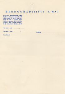 MUO-054672/01: Brodogradilište 3. maj: listovni papir : memorandum