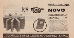 MUO-055028: Jugoslavenski leksikografski zavod: novinski oglas