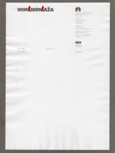 MUO-054625: Montmontaža: listovni papir : predložak