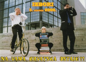 MUO-030739/01: Izbori 3. siječnja 2000. Na vama Hrvatska ostaje?!: razglednica