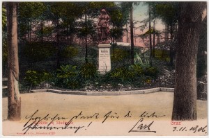 MUO-034447: Graz - Spomenik u gradskom parku: razglednica