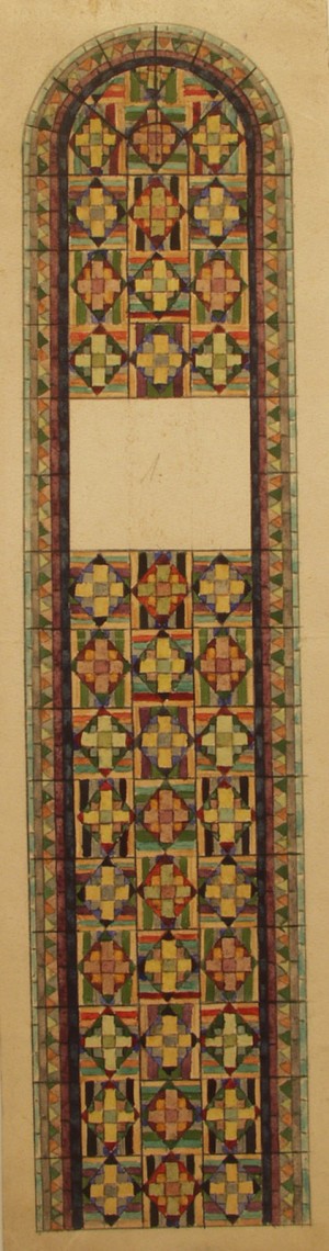 MUO-036257: crkveni prozor- geometrija: skica za vitraj