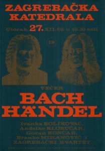 MUO-052367: Zagrebačka katedrala - večer Bach Handel: plakat