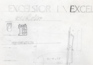 MUO-055124/01: Hotel Excelsior: logotip : skica
