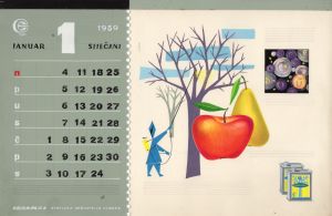 MUO-053573: Chromos kalendar: predložak : kalendar