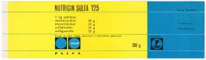 MUO-053335: Pliva Nutricin Sulfa 125: etiketa