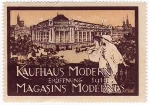 MUO-026095: Kaufhaus Modern eröffnung 1914 Magasins modernes: poštanska marka