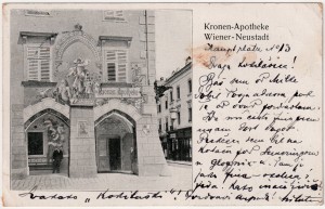 MUO-034730: Wiener Neustadt - Kronen Apotheke: razglednica