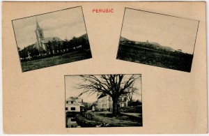 MUO-008745/1608: Perušić - Tri panoramske sličice: razglednica