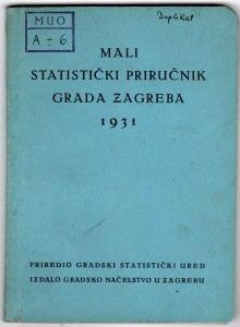MUO-025014/01: Mali statistički priručnik grada Zagreba 1932: brošura