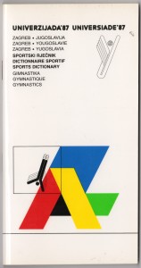 MUO-018216/11: Univerzijada '87 Zagreb Jugoslavija sportski rječnik gimnastika: brošura