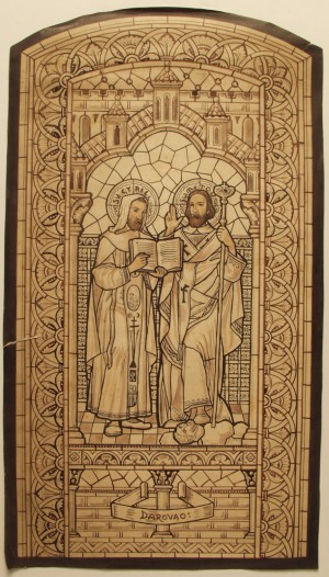 MUO-036276: Sv.Cyril i Sv.Metod: skica za vitraj