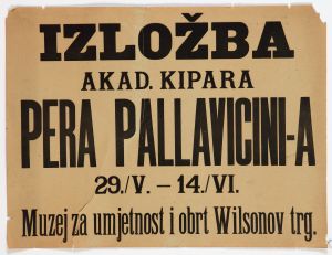 MUO-020210: Izložba akad. kipara Pera Palavicini-a: plakat