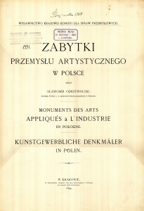 LIB-001351: Kunstgewerbliche Denkmaler in Polen. ...