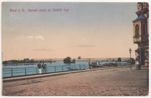 MUO-044768: Brod na Savi - Savski most sa Jelačić trga: razglednica