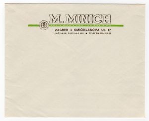 MUO-008307/30: M.MINICH trgovina strojeva, alata i tehničkog pribora: poštanska omotnica
