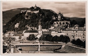 MUO-037866: Graz - Pogled na Schlossberg: razglednica