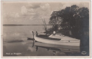 MUO-008745/785: Na jezeru: razglednica