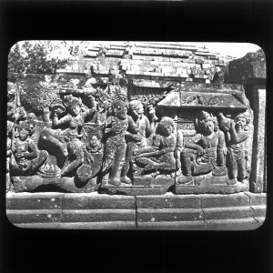 MUO-035119/03: Reljef na budističkom hramu: dijapozitiv