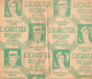 MUO-048078: Industrija šešira S. Schuster: papirnata vrećica