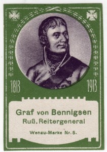 MUO-026176/01: 1813 1913 Graf von Bennigsen Russ. Reitergeneral: poštanska marka