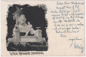 MUO-034576: Beč -  Spomenik Raimundu: razglednica