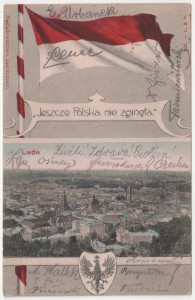 MUO-008745/1415: Lavov - Panorama i zastava: razglednica