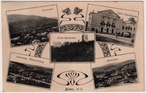 MUO-034216: Baden kod Beča - Panoramske sličice: razglednica