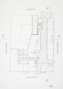 MUO-057544/01: Trgovačko-poslovna zgrada uz općinsku kuću, Wiener Neustadt: arhitektonski nacrt