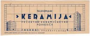 MUO-021150: 'KERAMIJA' - pećarsko keramičarsko poduzeće Zagreb: memorandum