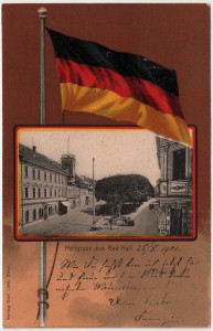 MUO-034794: Austrija - Bad Hall; Panorama sa zastavom: razglednica