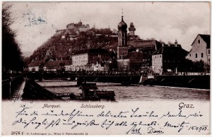 MUO-034482: Graz - Mura sa Schlossbergom: razglednica