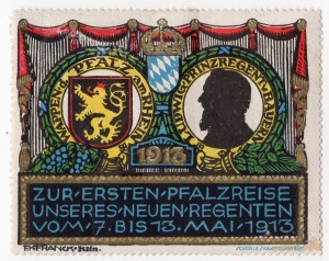 MUO-026119/02: Zur Ersten Pfalzreise Unseres Neuen Regenten: poštanska marka