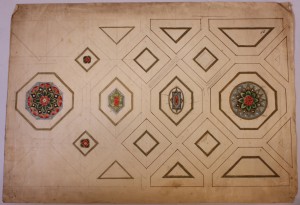 MUO-036353: Plafon sa 6 mozaika: skica za mozaik