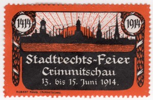 MUO-026201: Stadtrechts-Feier Crimmitschau: poštanska marka