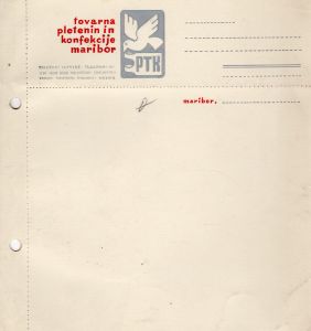 MUO-054724: PTK Tovarna pletenin in konfekcije Maribor: listovni papir : predložak