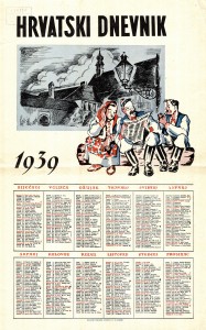 MUO-021199: HRVATSKI DNEVNIK 1939: kalendar